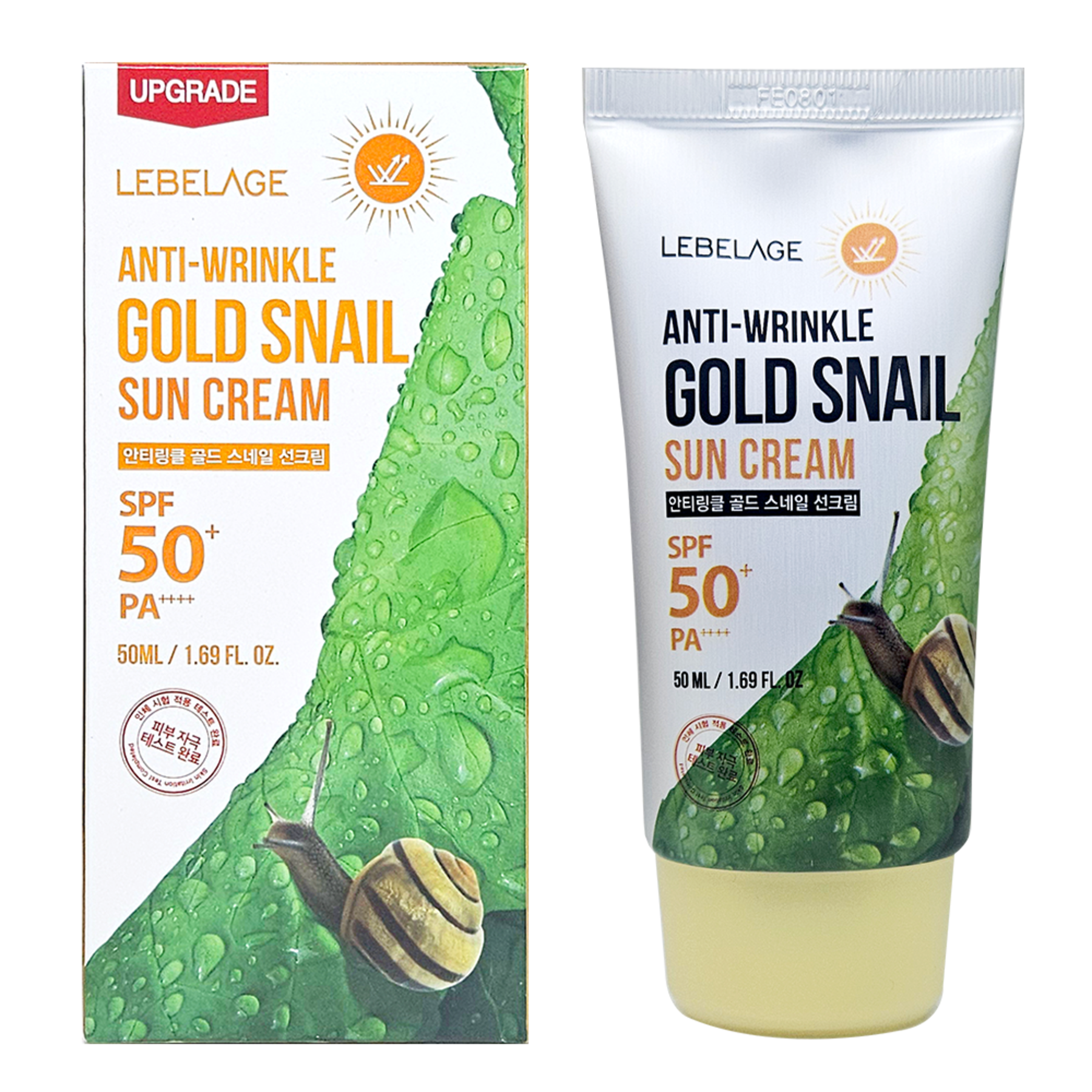 Lebelage Anti-Wrinkle Gold Snail Sun Cream