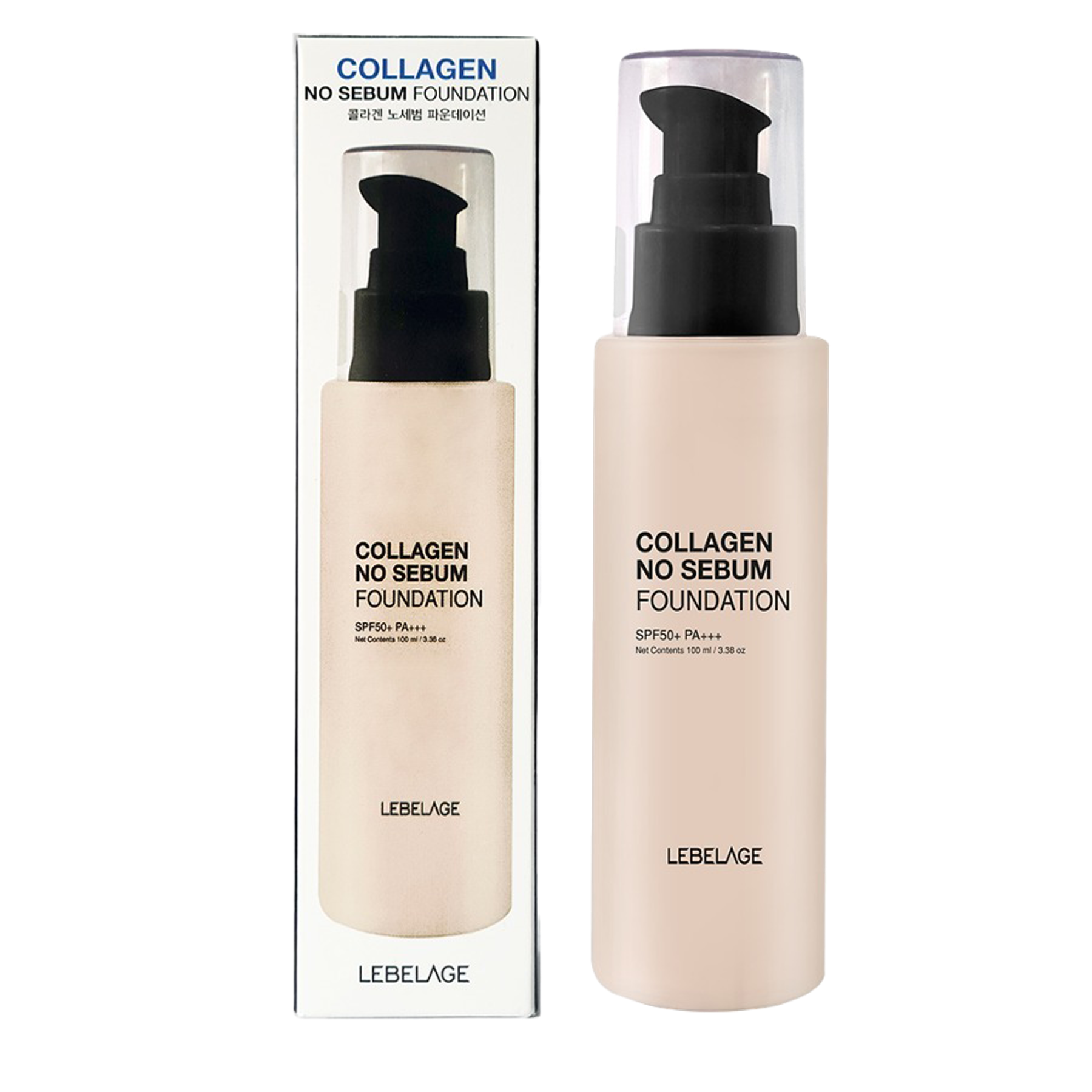 Lebelage Collagen No Sebum Foundation_No. 13 Light Beige