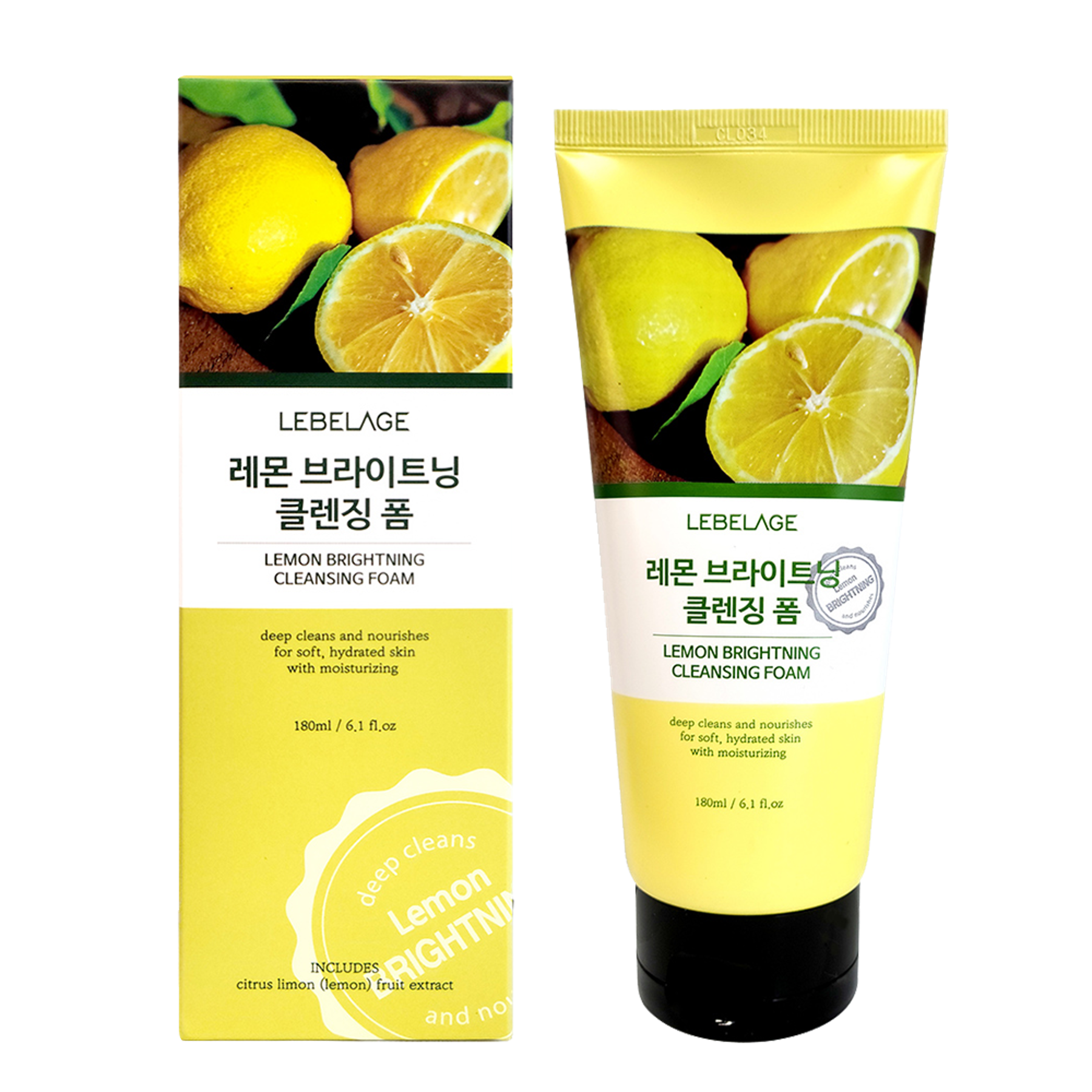 Lebelage Lemon Brightening Cleansing Foam 180 ml
