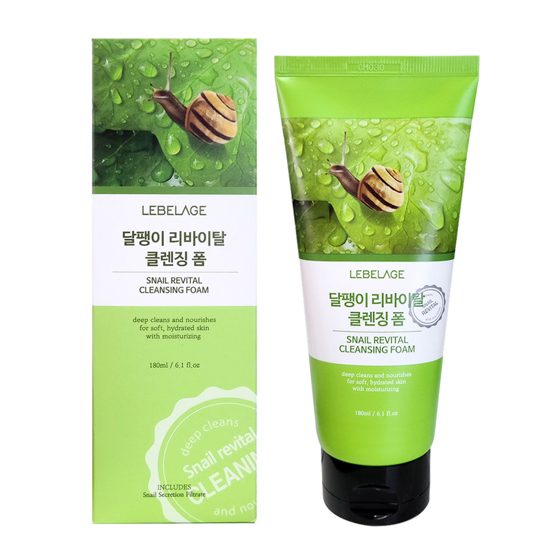 Lebelage Snail Revital Cleansing Foam 180 ml