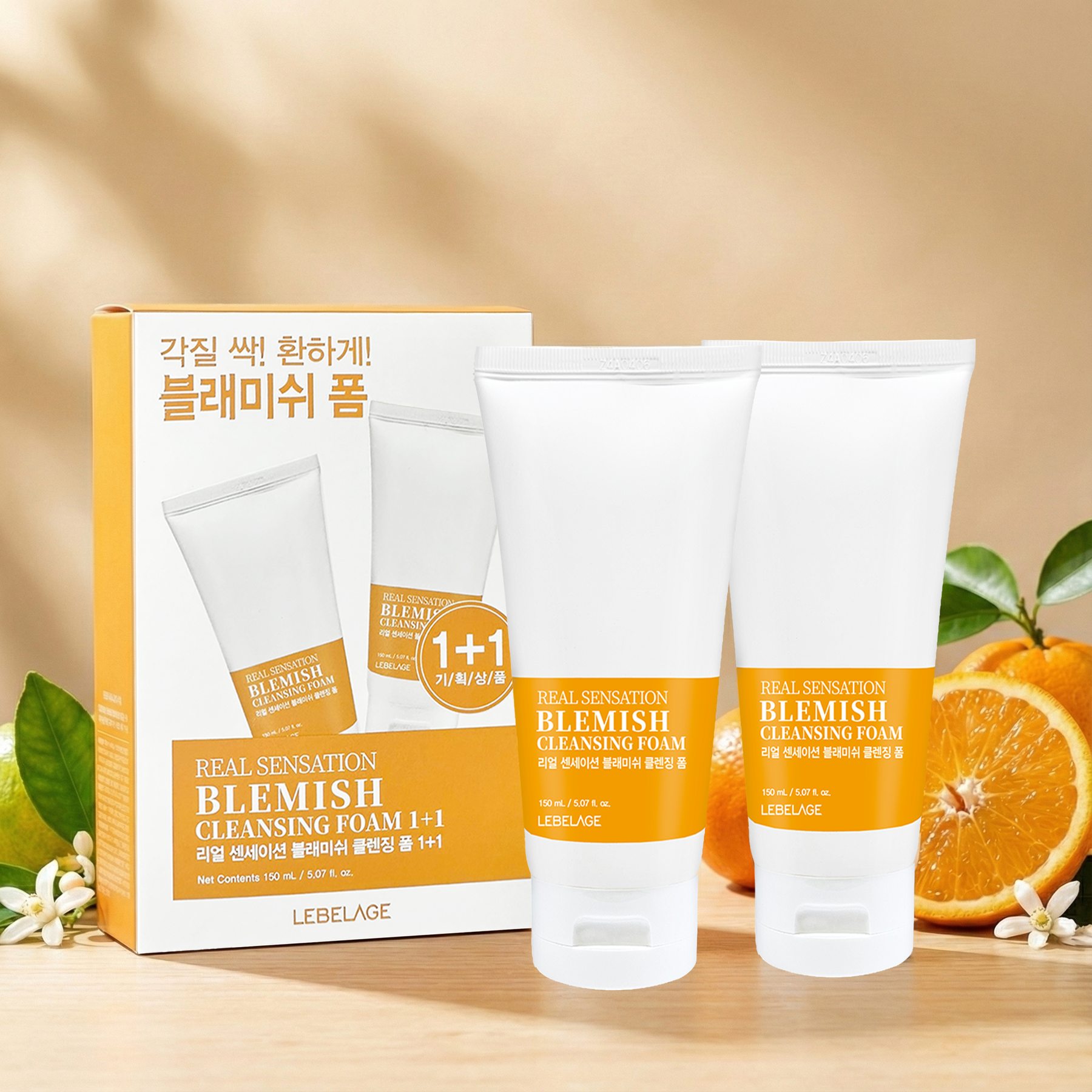 Lebelage Real Sensation Blemish Cleansing Foam 1+1 150ml