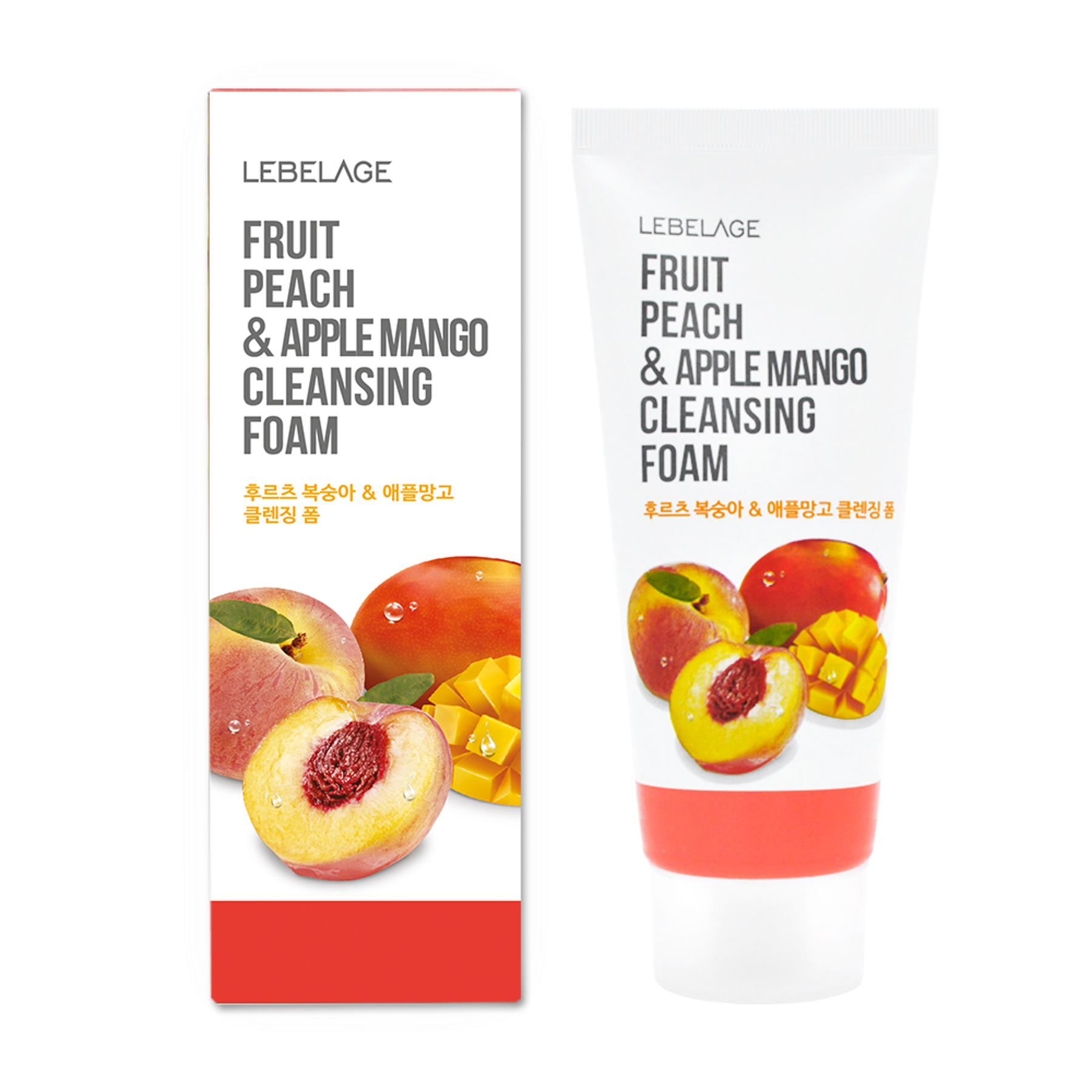 Lebelage Fruit Peach & Apple Mango Cleansing Foam 100 ml
