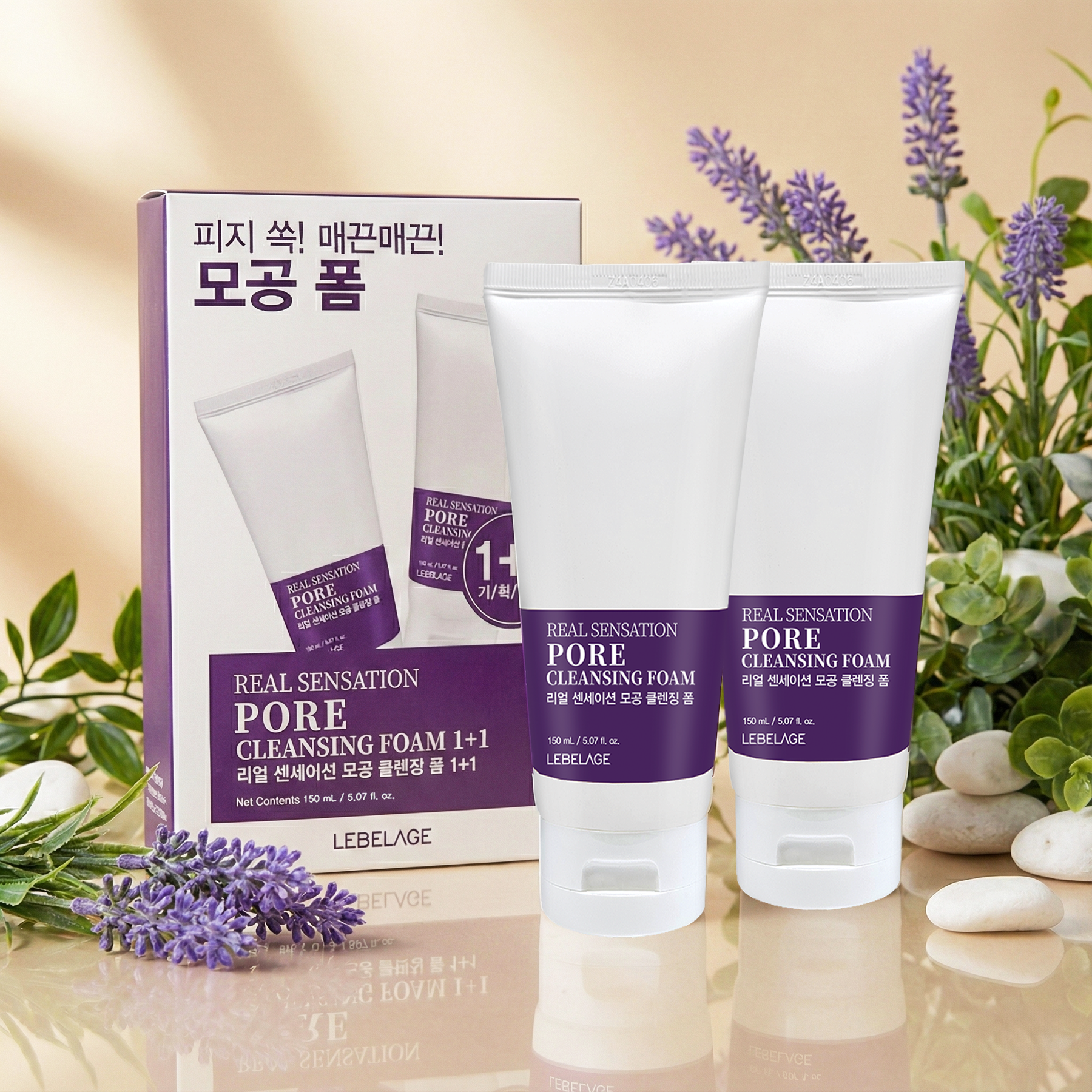 Lebelage Real Sensation Pore Cleansing Foam 1+1 150ml