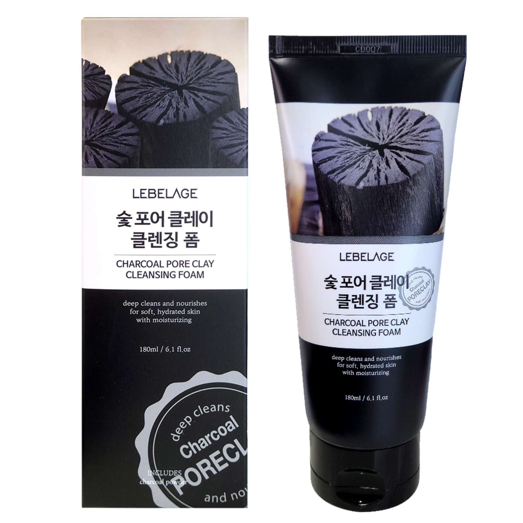 Lebelage Charcoal Pore Clay Cleansing Foam 180 ml